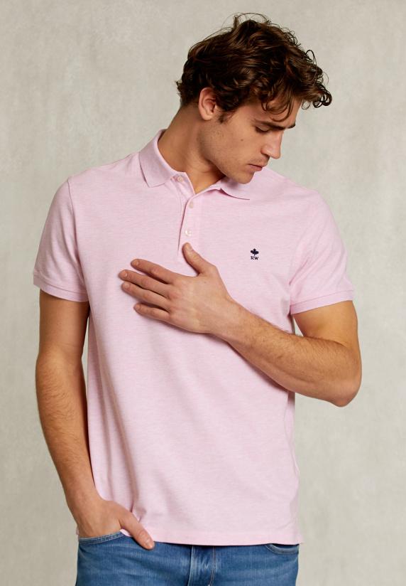 river woods Custom fit pima katoen polo pink mix