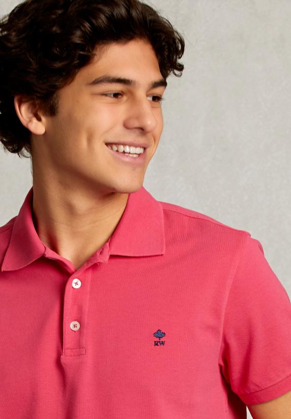 River Woods Custom Fit Pima Katoen Polo Popstar