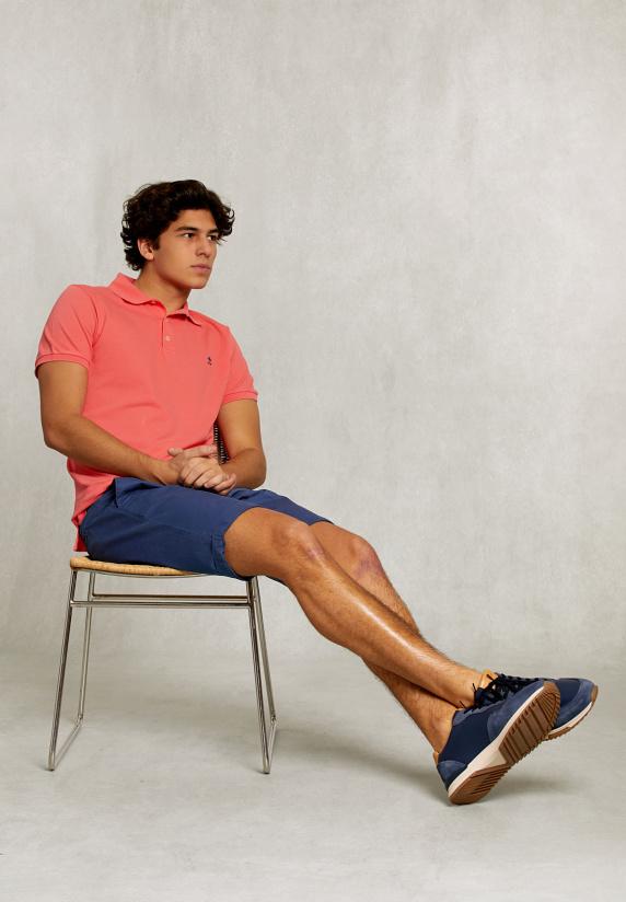 River Woods Custom Fit Pima Katoen Polo Rose