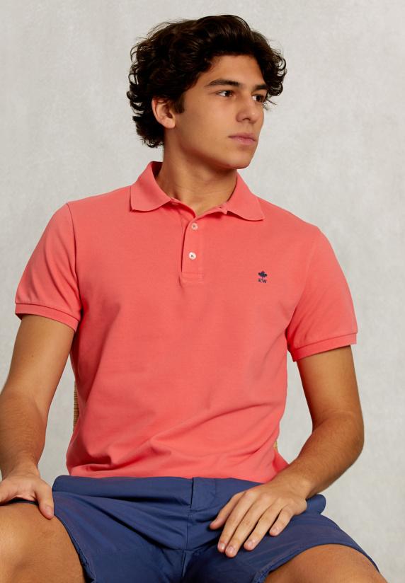 River Woods Custom Fit Pima Katoen Polo Rose