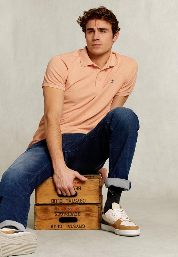 River Woods Custom Fit Pima Katoen Polo Tsavo Mix