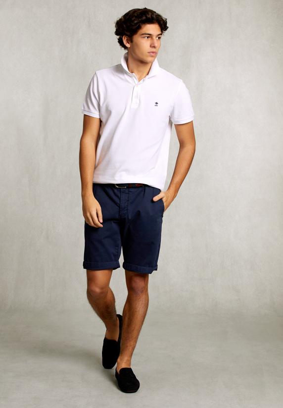 River Woods Custom Fit Pima Katoen Polo Wit