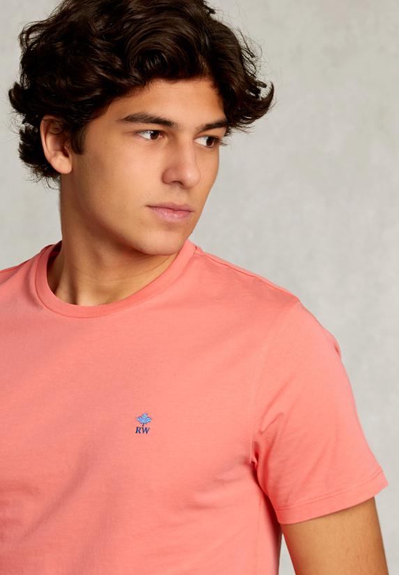 River Woods Custom Fit Pima Katoen T-shirt Bellini