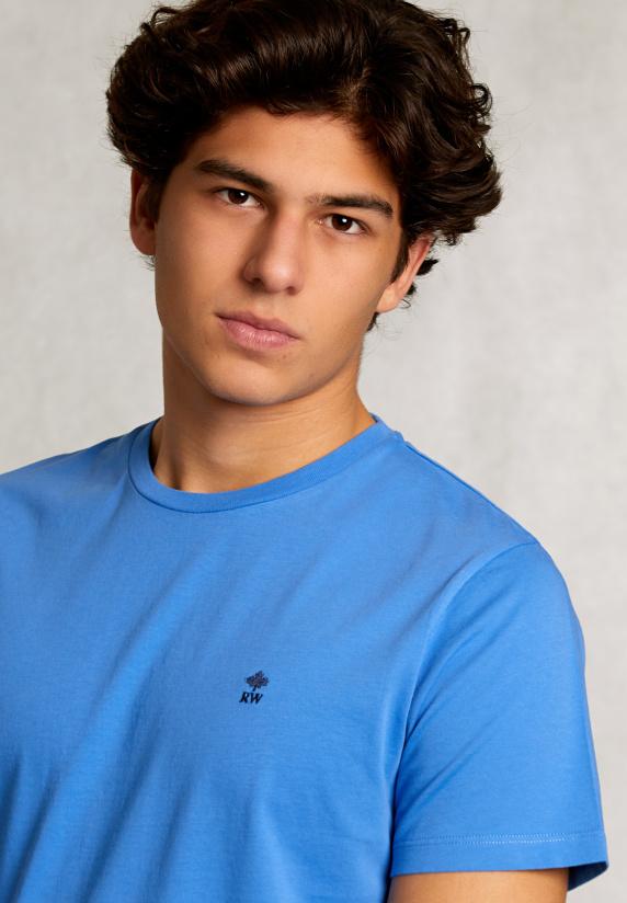 River Woods Custom Fit Pima Katoen T-shirt Ocean