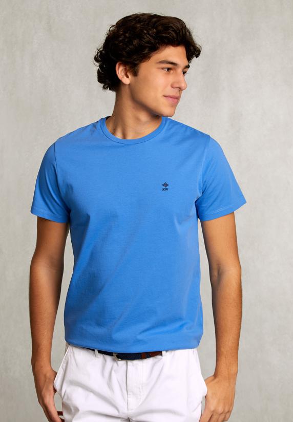 river woods Custom fit pima katoen T-shirt ocean