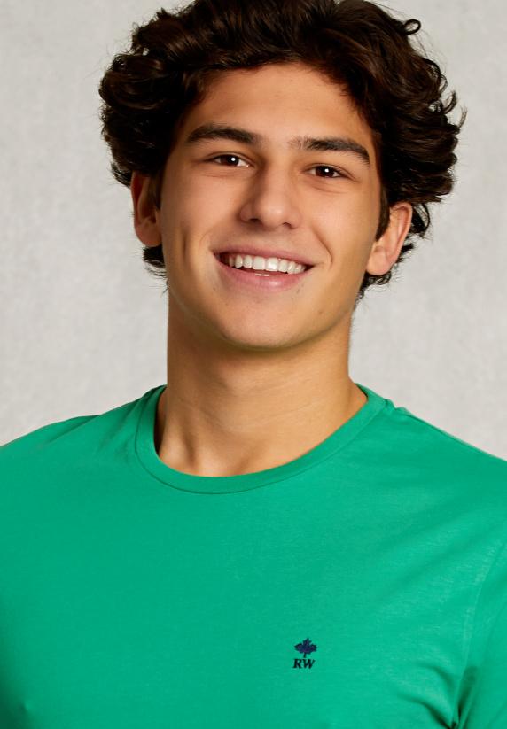 River Woods Custom Fit Pima Katoen T-shirt Papaya