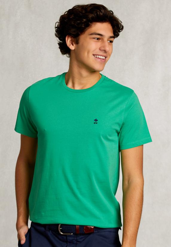 river woods Custom fit pima katoen T-shirt papaya