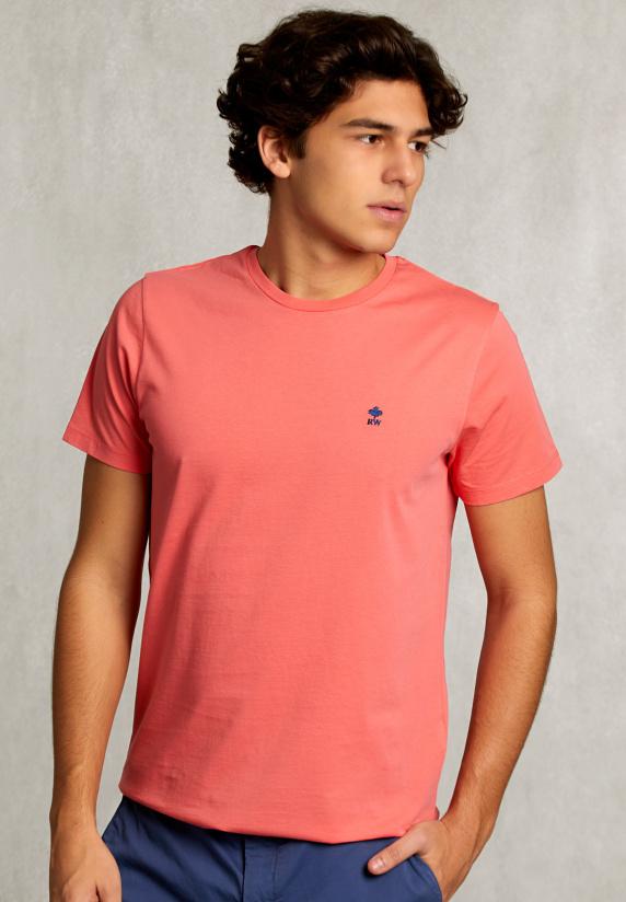 river woods Custom fit pima katoen T-shirt rose