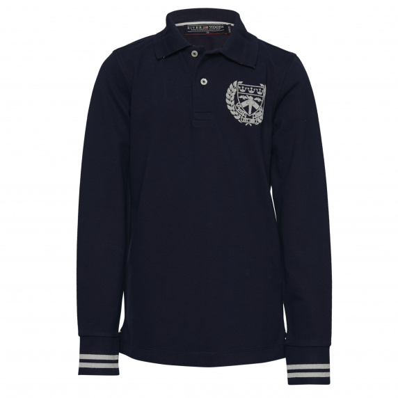 river woods Custom fit polo in katoen in blauw