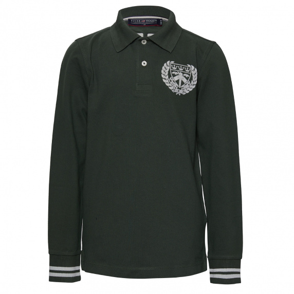 river woods Custom fit polo in katoen in groen