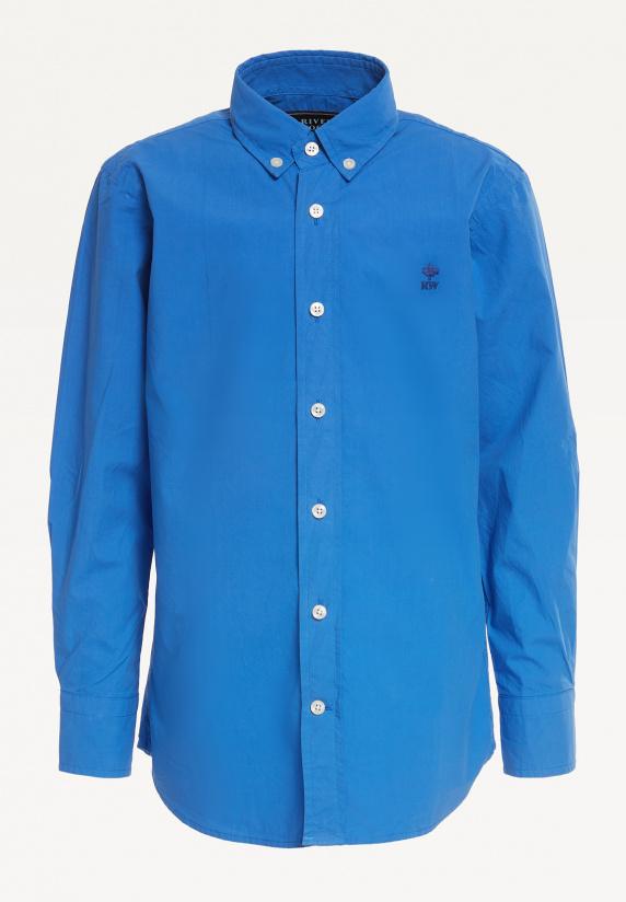 river woods Custom fit popeline hemd evening blue