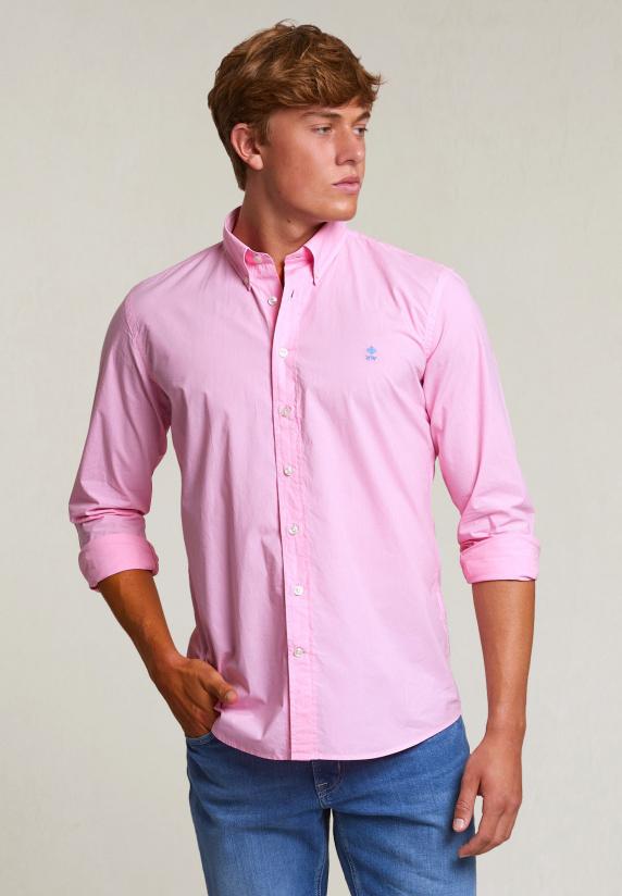 river woods Custom fit popeline hemd flamingo