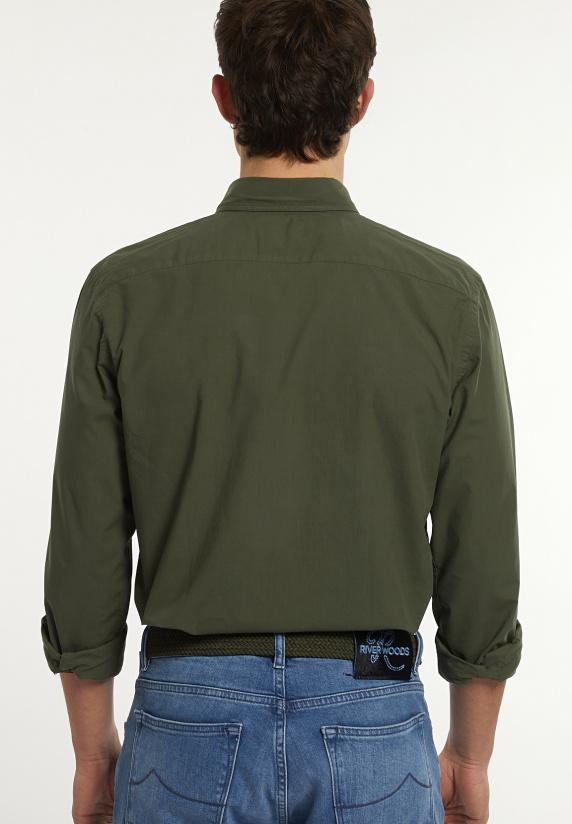 River Woods Custom Fit Popeline Hemd Forest