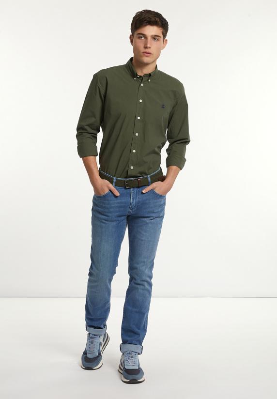 River Woods Custom Fit Popeline Hemd Forest