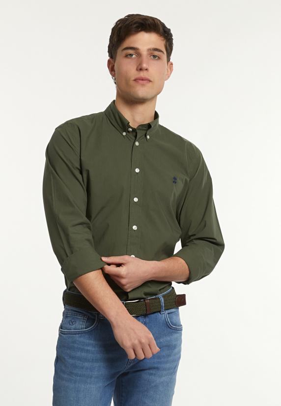 River Woods Custom Fit Popeline Hemd Forest