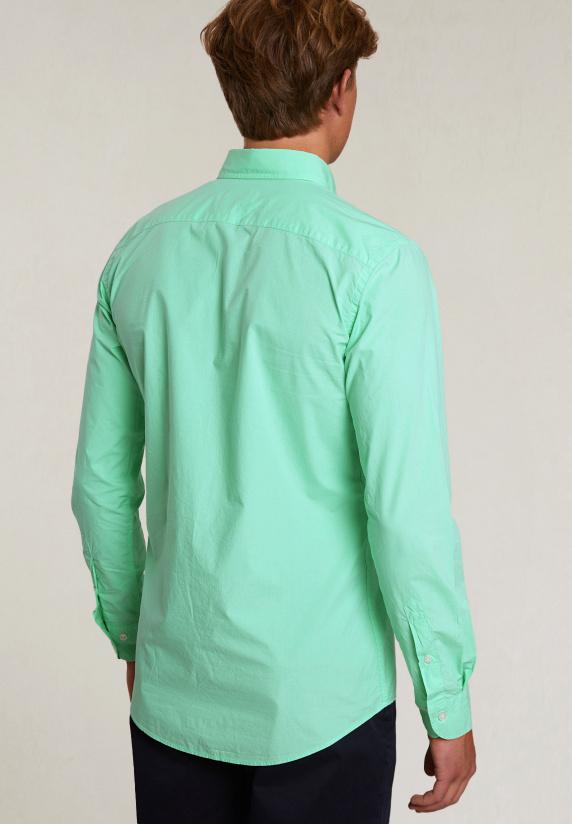 River Woods Custom Fit Popeline Hemd Munt