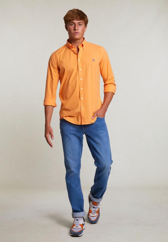 River Woods Custom Fit Popeline Hemd Peach