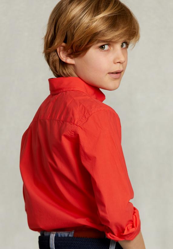 River Woods Custom Fit Popeline Hemd Pomegranate