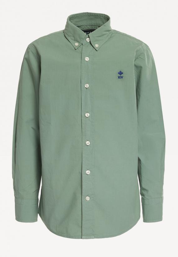 river woods Custom fit popeline hemd safari green