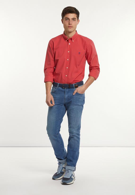 River Woods Custom Fit Popeline Hemd Sunset