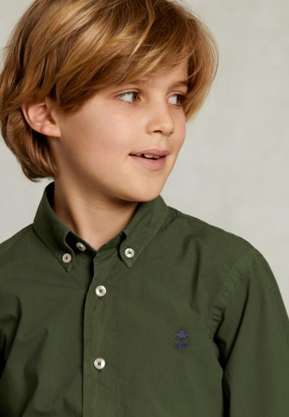 River Woods Custom Fit Popeline Hemd Tea