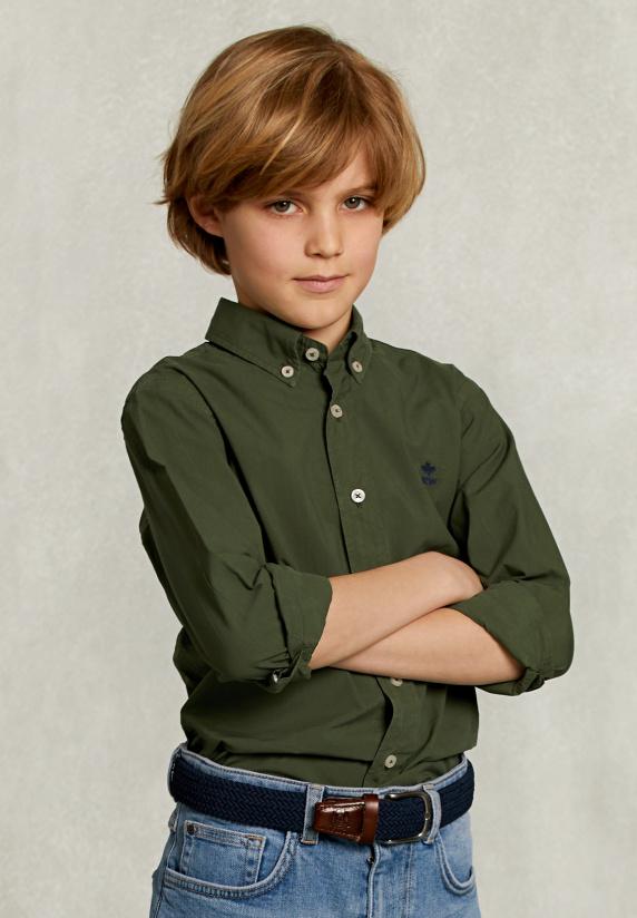 River Woods Custom Fit Popeline Hemd Tea