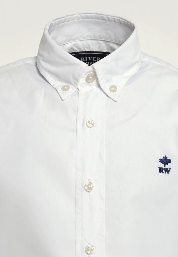River Woods Custom Fit Popeline Hemd Wit