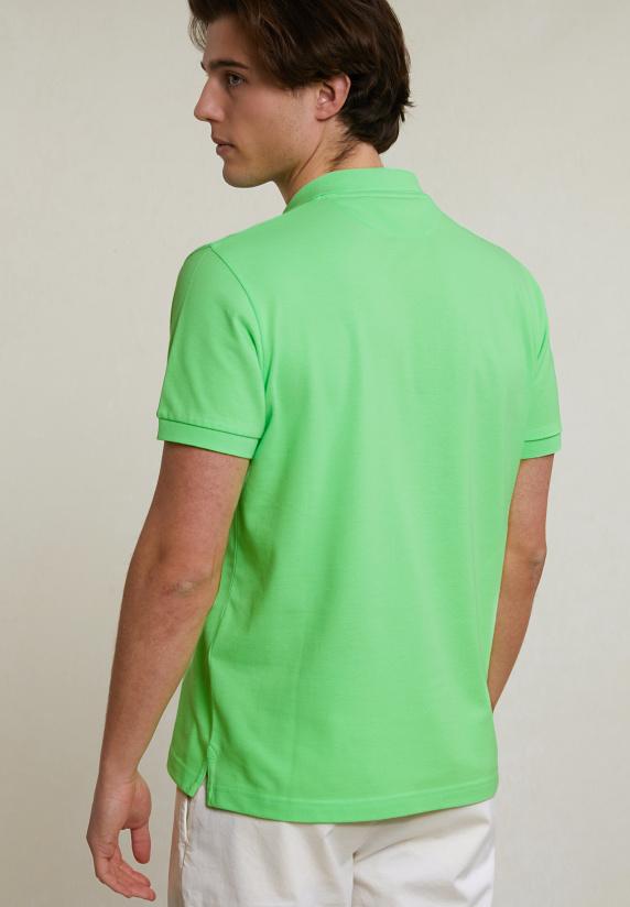 River Woods Custom Fit Sportieve Polo Neon Green