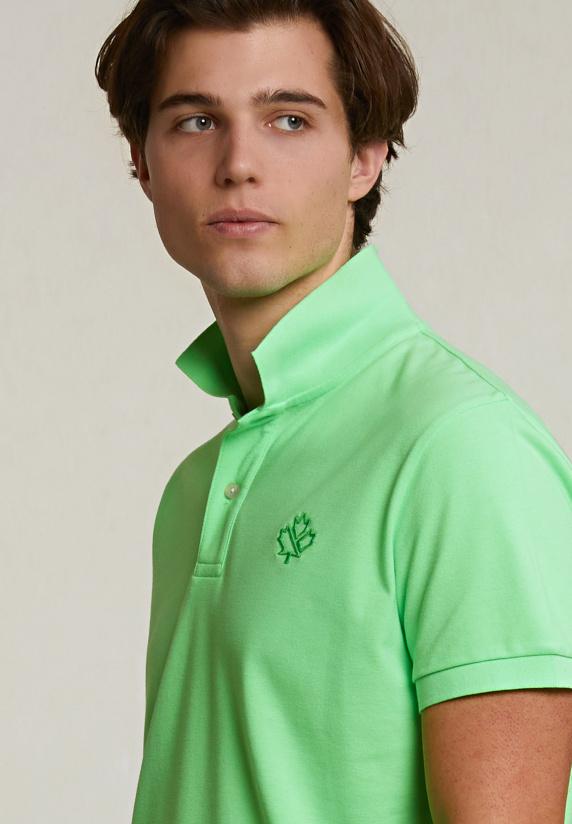River Woods Custom Fit Sportieve Polo Neon Green
