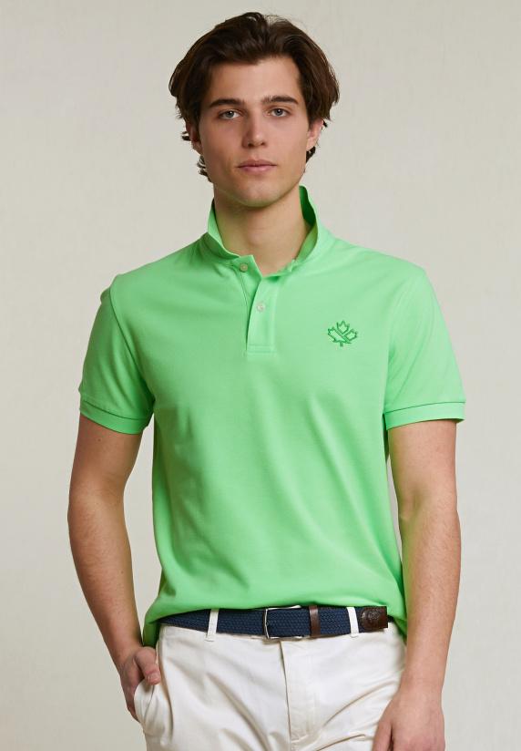 river woods Custom fit sportieve polo neon green