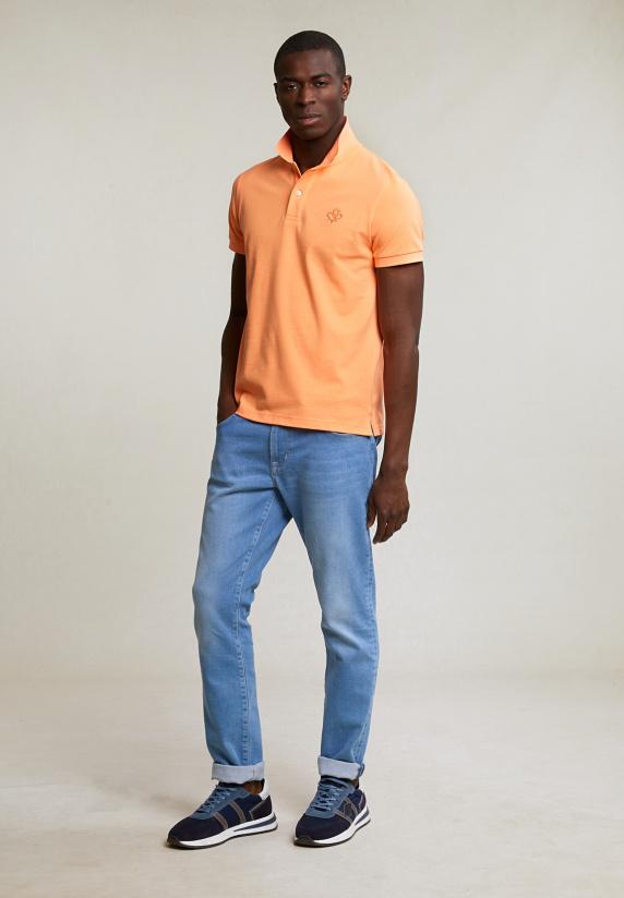 River Woods Custom Fit Sportieve Polo Neon Orange