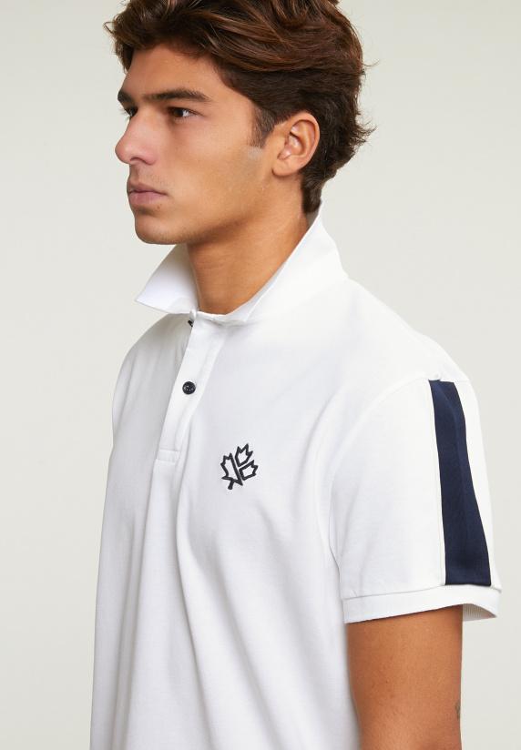 River Woods Custom Fit Sportieve Stretch Polo écru