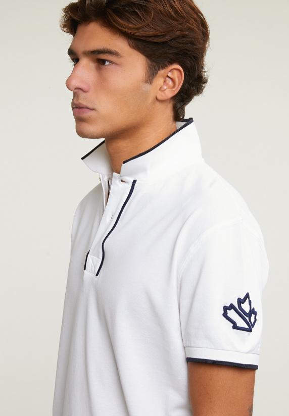 River Woods Custom Fit Sportieve Stretch Polo écru