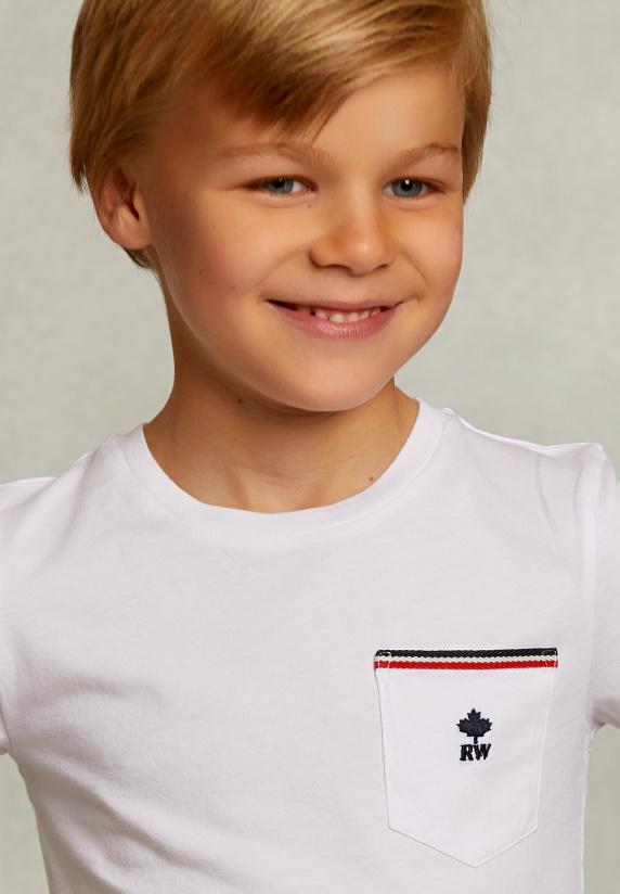 River Woods Custom Fit T-shirt Met Zak Wit