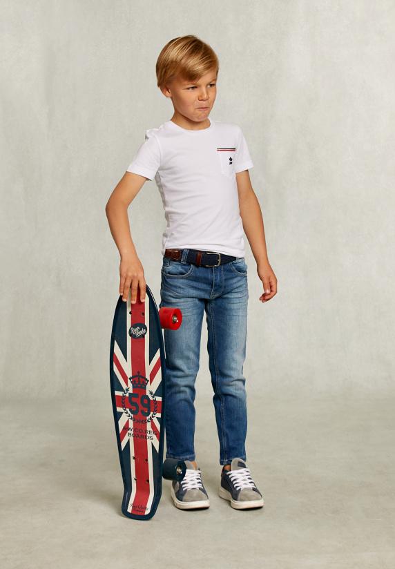 River Woods Custom Fit T-shirt Met Zak Wit