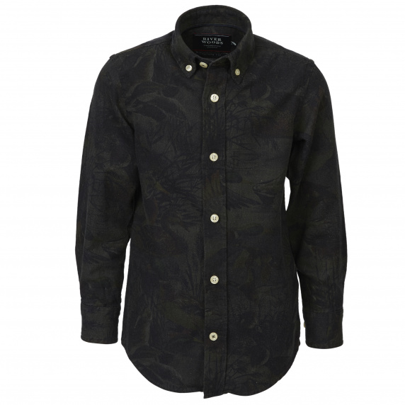 river woods Custom fit Wallstreethemd in grijs