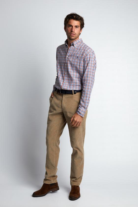 River Woods Custom Fit Wallstreethemd In Rood