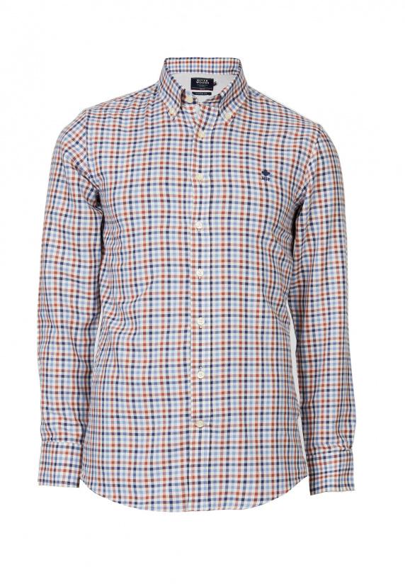 river woods Custom fit Wallstreethemd in rood