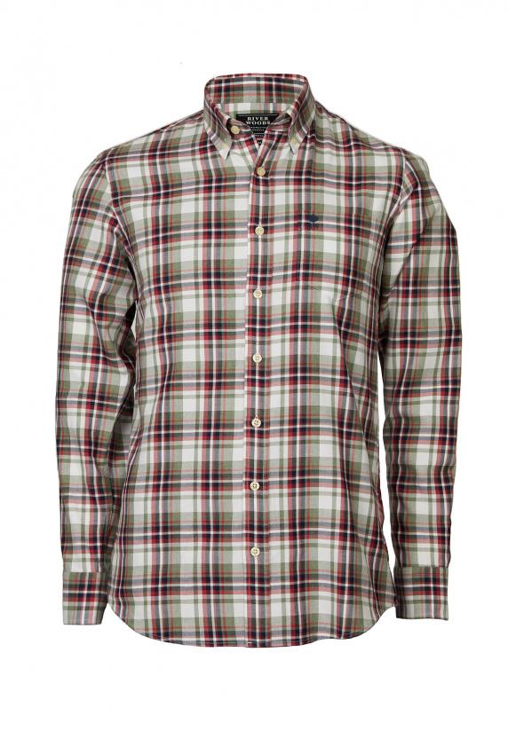 river woods Custom fit Wallstreethemd in wit