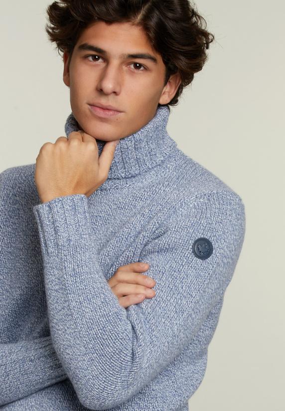 River Woods Custom Fit Wol-kasjmier Trui Jeans Mix