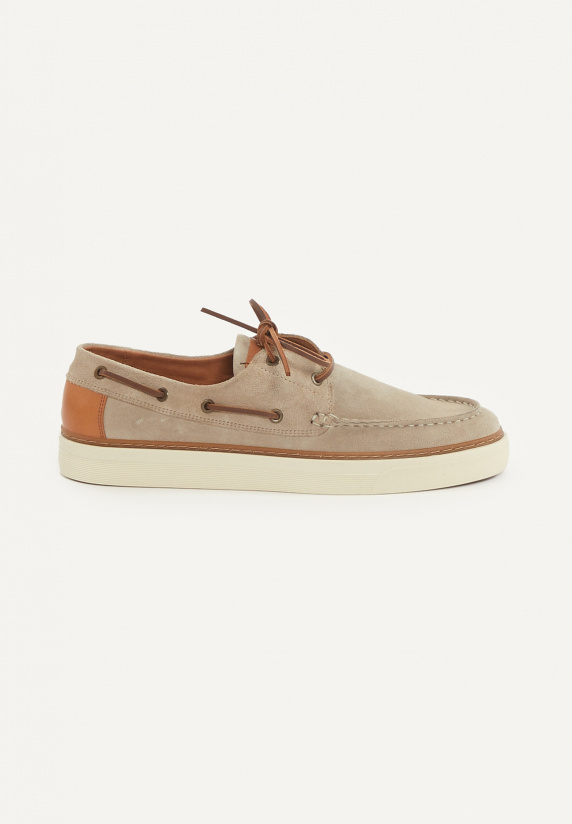 river woods Daim bootschoenen met veters beige