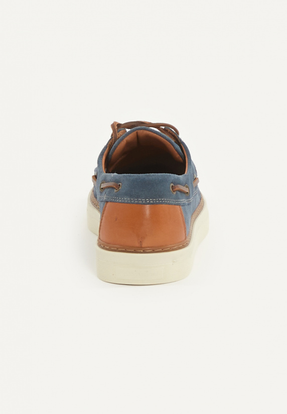 River Woods Daim Bootschoenen Met Veters Blauw