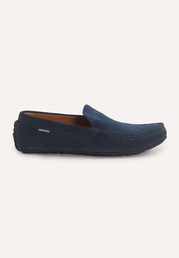 River Woods Daim Loafers Donkerblauw