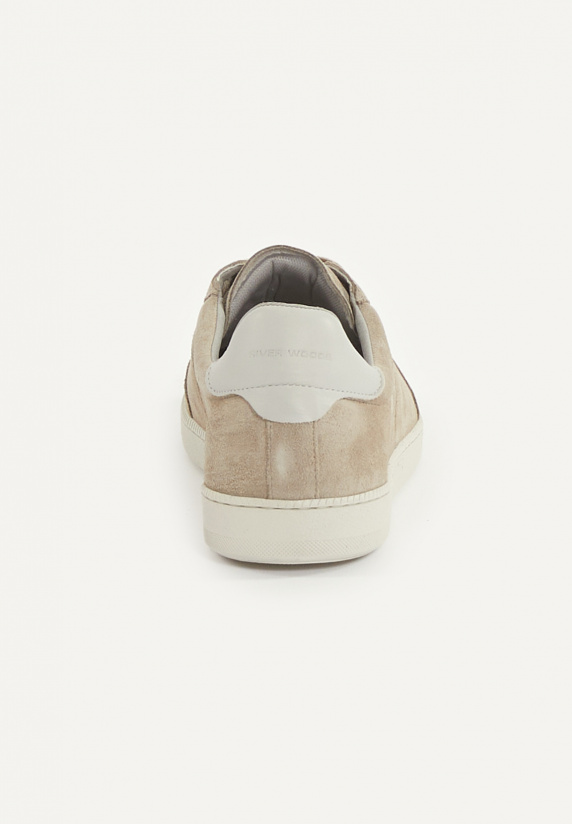 River Woods Daim Sneakers Met Veters Beige
