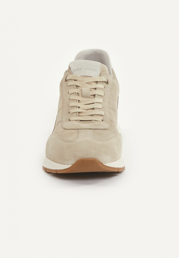River Woods Daim Sneakers Met Veters Beige
