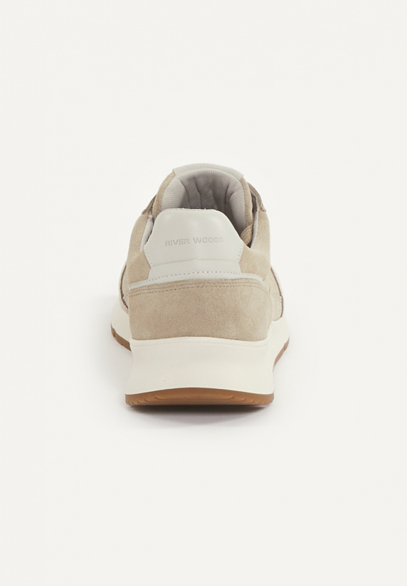 River Woods Daim Sneakers Met Veters Beige