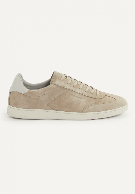 river woods Daim sneakers met veters beige