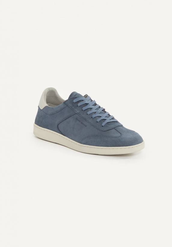 River Woods Daim Sneakers Met Veters Blauw