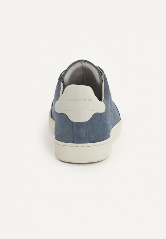 River Woods Daim Sneakers Met Veters Blauw