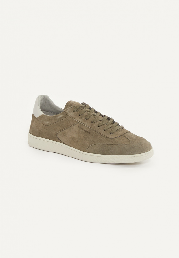 River Woods Daim Sneakers Met Veters Kaki